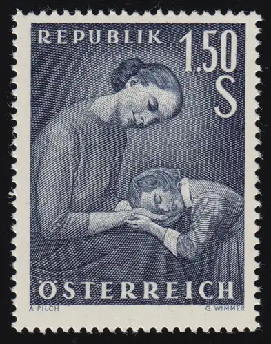 1042 Fête des mères, Mère et enfant, 1.50 S, frais de port **