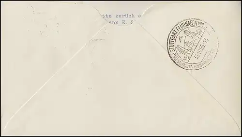 Aéroport Lufthansa Remise en état du territoire national, Francfort-sur-le-Main/ Stuttgart 31.10.1955