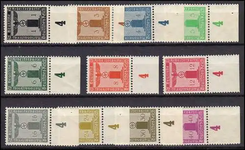 Service 144-154 Aigle sur socle: ensemble complet avec bord inférieur, non plié, **