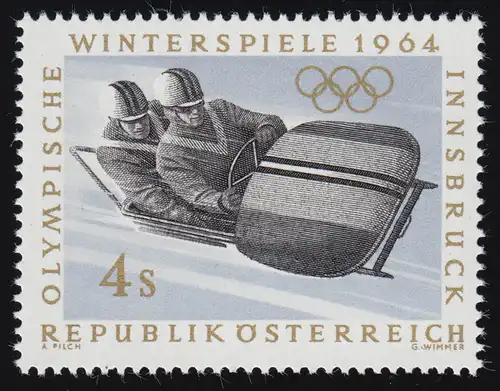 1142 Jeux olympiques d'hiver Innsbruck, Zweiberbob, 4 S, frais de port **