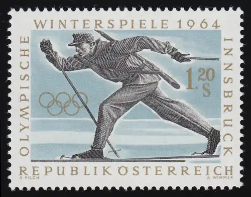 1137 Jeux olympiques d'hiver Innsbruck, Biathlon, 1.20 S, frais de port **