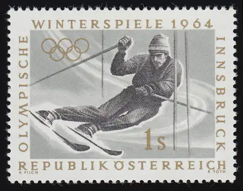 1136 Jeux olympiques d'hiver Innsbruck, Slalom, 1 S, frais de port **