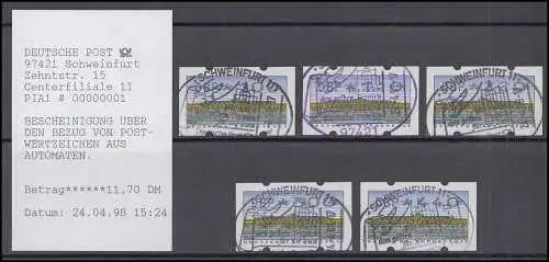 2.2.2 METTLER PIA phrase 100-440 (5 ATM) ESSert Schweinfurt 24.4.98, avec reçu