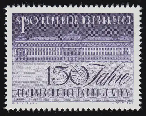1198 150 J. Techn. Hochschule Wien, Gebäude der TU Wien, 1.50 S, postfrisch **