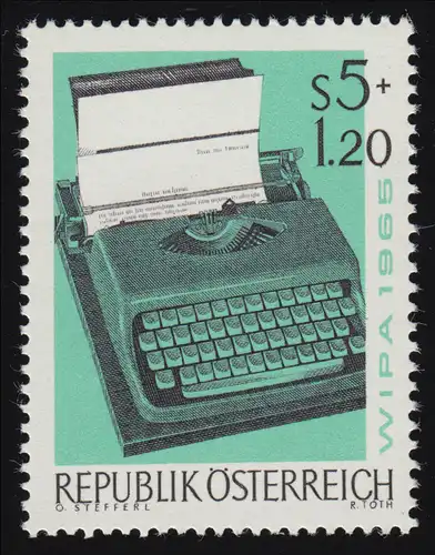 1189 numéro de téléphone WIPA 1965, machine à écrire & bulletin, 5 S + 1.20 S **