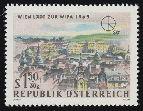 1169 WIPA 1965 Wien, Blick n. SO: Schloss Belvedere, 1.50 S + 30 g, postfrisch**