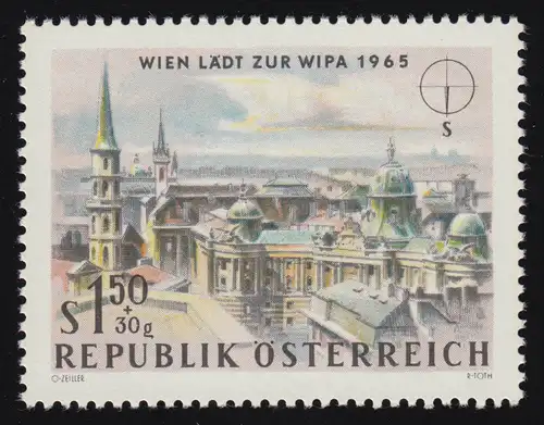 1170 WIPA 1965 Wien, Blick n. S: Hofburg + Michaelerkirche, 1.50 S + 30 g, **