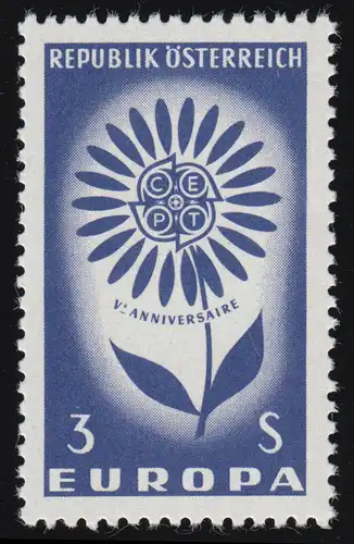 1173 Europa, stil. Blume 22 Blütenblätter um CEPT Emblem, 3 S, postfrisch **