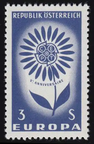 1173 Europa, stil. Blume 22 Blütenblätter um CEPT Emblem, 3 S, postfrisch **