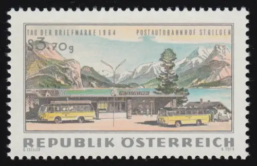 1176 Jour d. Timbre, Postautoroutehof, St. Gilgen, 3 S+ 70 g, frais de port **