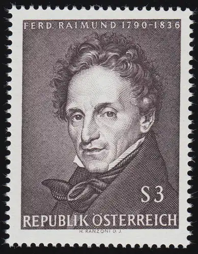 1183 175. Geburtstag, Ferdinand Raimund (1790-1836) Schriftsteller, 3 S,  **