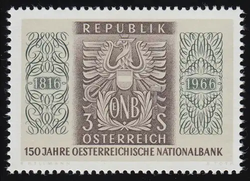 1207 150 J. Ost. Banque nationale, Adler & Signum in Laurier + Lignes, 3 S, **