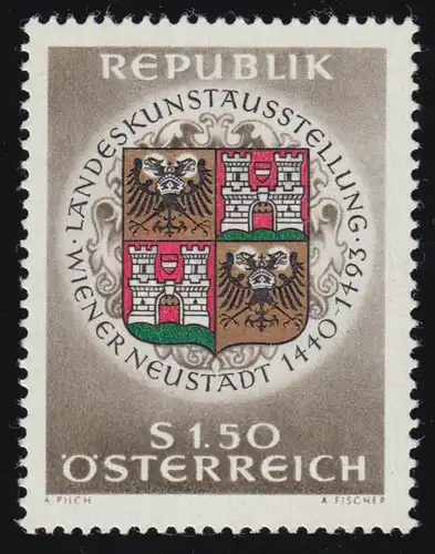 1206 Kunstausstellung Wiener Neustadt, Wappen, 1.50 S,  **