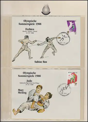 Olympische Spiele 1988 Seoul - Südkorea 5 Briefe Sportarten & Athleten
