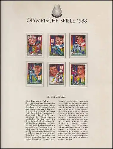 Jeux olympiques 1988 Calgary - Guinée 1 ensemble de marques athlètes non-dentes **