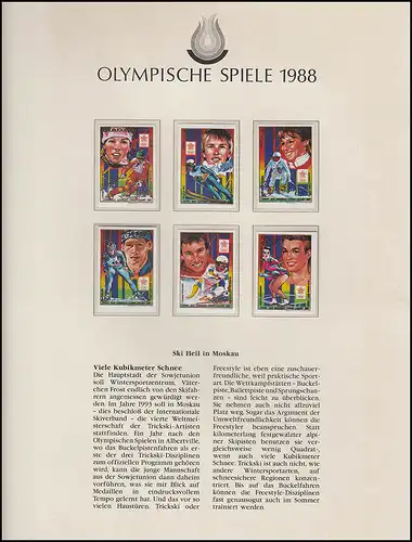 Olympische Spiele 1988 Calgary - Guinea 1 Satz Marken Athleten ungezähnt **