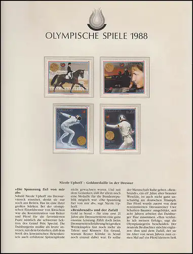 Jeux olympiques 1988 Séoul - Paraguay 1 ensemble de marques Athlètes Médaille d'or **