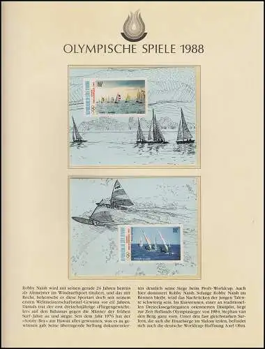 Jeux Olympiques 1988 Séoul - Côte d'Ivoire 2 blocs de surf/pêche non-denté **