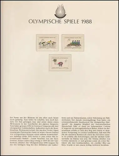 Olympische Spiele 1988 Calgary - Liechtenstein 3 Maximumkarten, 1 Satz **