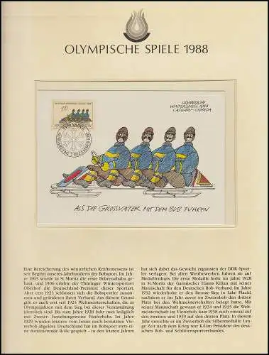 Olympische Spiele 1988 Calgary - Liechtenstein 3 Maximumkarten, 1 Satz **