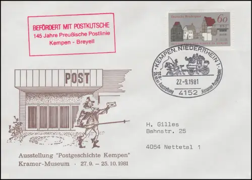 Befördert mit Postkutsche 145 Jahre Preußische Postlinie Kempen-Breyell 1981