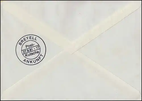 Post-Cutch 145 ans Prusse Poste Kempen-Breyell 1981