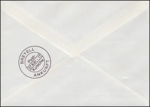 Post-Cutch 145 ans Prusse Poste Kempen-Breyell 1981