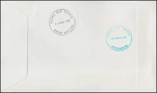 Aéroport militaire Ascenson - RAF Brize Norton, Falkland-FDC PORT STANLEY 9.2.1987