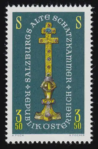 1239 Ausst. Salzburgs alte Schatzkammer, Reliquienkreuz Domschatz, 3.50 S **