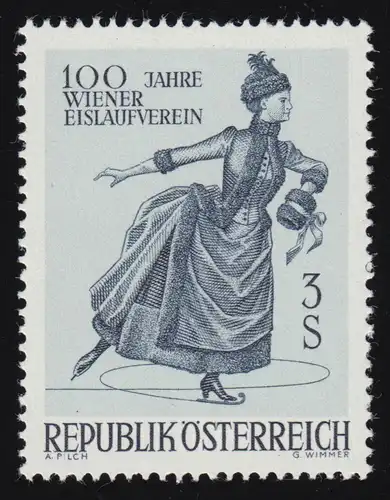 1231 100 Jahre Wiener Eislaufverein, Eiskunstlauf, 3 S, postfrisch ** 