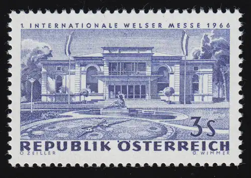 1215 Int. Messe Wels, bâtiment d'exposition, montre fleurie, 3 S, frais de port **