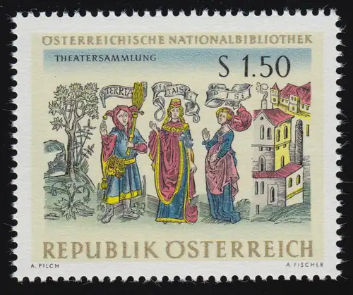 1218 Bible nationale orientale, figures de comédie "Eunuch," théâtre, 1.50 p. **