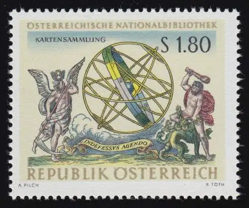 1219 Öst. Nationalbibliothek, Himmelssphäre, Chronos & Herakles, 1.80 S, **