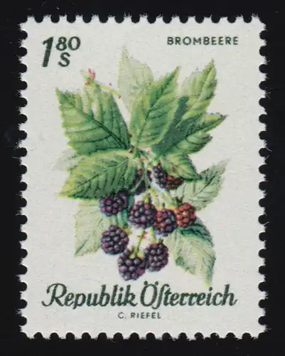1226 Einheimische Obstsorten, Brombeeren, 1.80 S, postfrisch, ** 