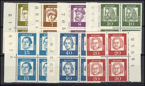 347-355x Allemands importants - sans fluorescence, ensemble en Vbl. bord avec RZ, **