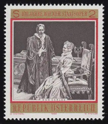 1298 100 J. Opéra d'État viennois, Don Carlos, Guiseppe Verdi, 2 S, frais de port **