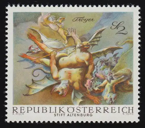 1278 Barocke Fresken, Hl. Michael & David, Stift Altenburg, 2 S, postfrisch **