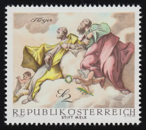 1280 Fresques baroques, stylo de remise Melk aux bénédictins 2 S, frais de port **