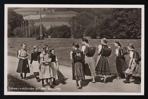 Photo AK Metz, Tübingen 426 G 67 Forêt Noire Enfants sur la route scolaire, inutilisé