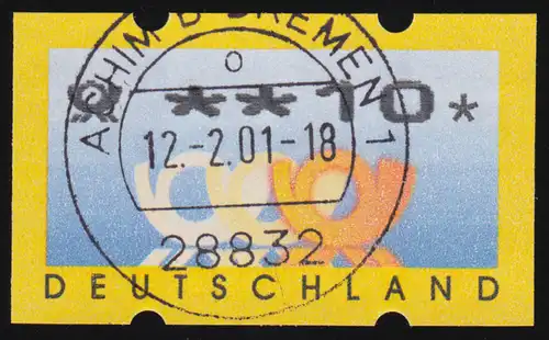 3.2 ATM tamponné 12.2.01 avec un code numérique et un raclement coloré sur le côté caoutchouc