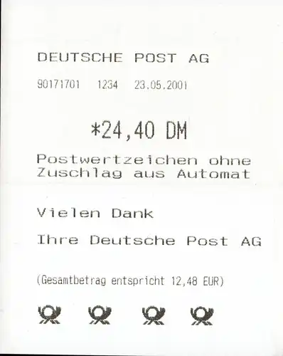 3.3. Sielaff TS 1 10-690 (10 Werte) - alle mit ET-Voll-O REGENSBURG 23.5.01 + AQ