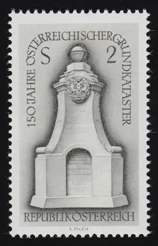 1250 150 J. Cadastre de base autrichien, monument baroque, 2 S, frais de port **