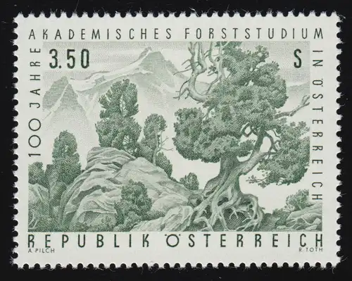 1251 100 J. akad. Forststud. en Autriche, Zirbelkiefern, 3.50 S. post-fraîchissement **