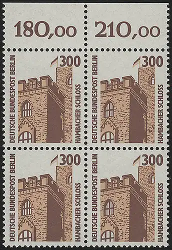 799 SWK 300 Pf OR-Viererbl. ** postfrisch