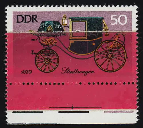 2152 Historische Kutschen 1976 - auf geklebter Papierbahn, **, FA Tichatzky BPP