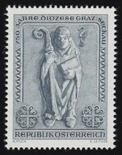 1270 750 ans Diocèse de Graz-Seckau, évêque, personnage en relief, 2 S post-fraîchissement **