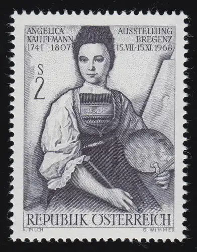 1269 Ausstellg. Angelika Kauffmann & Zeitgen., Selbstportrait 2 S postfrisch ** 