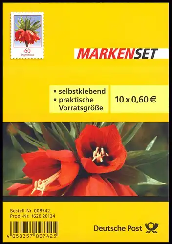 FB 35 fleur couronne impériale 60 cents, feuille de 10 x 3046, **