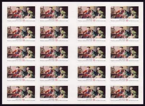 FB 11a Porzellan 2010, Folienblatt 20x2816 Nr. 1523 08416, **