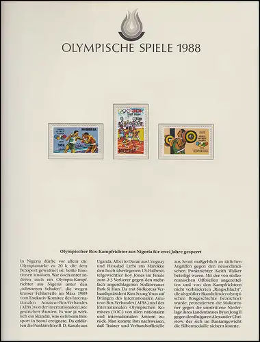 Jeux olympiques 1988 Séoul - Nigeria 1 ensemble, Boxe Courir Hébergement